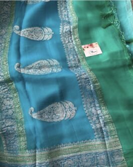 Pure Banaras Khadi Chiffon 3d Sarees