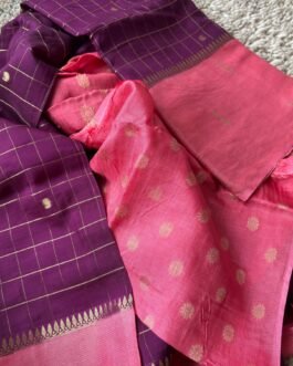 Premium Chinnon Checks Saree