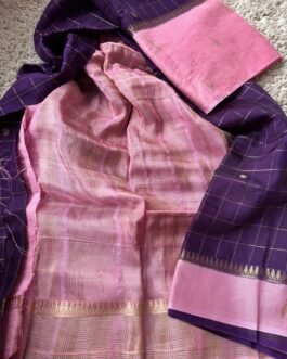 Premium Chinnon Checks Saree