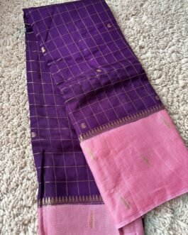 Premium Chinnon Checks Saree