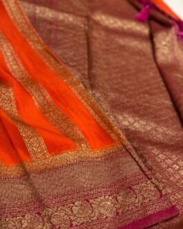 Banaras Khadi Georgette Saree