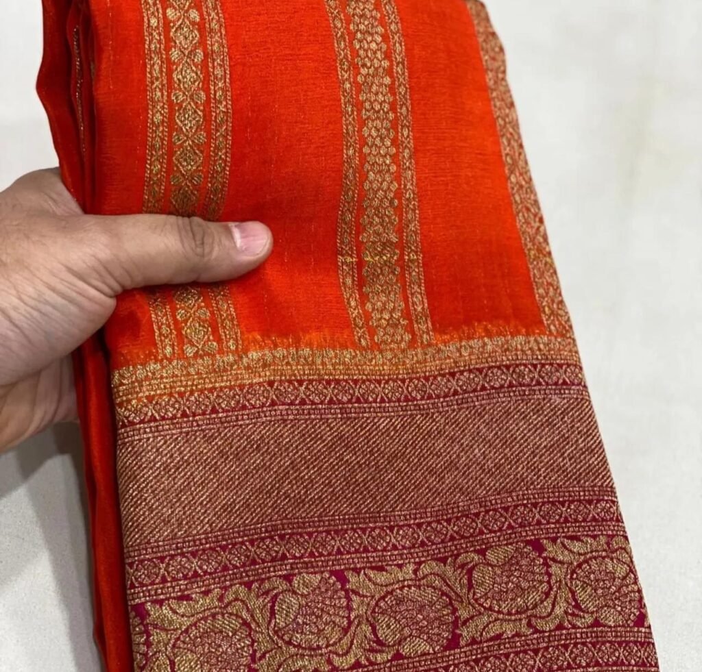 Banaras Khadi Georgette Saree