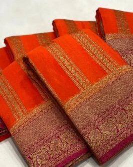 Banaras Khadi Georgette Saree