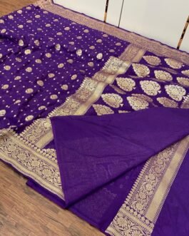 Banaras khadi Katan Georgette Sarees