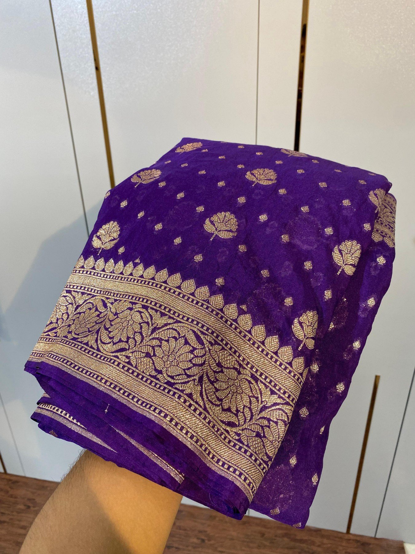 Banaras khadi Katan Georgette Sarees