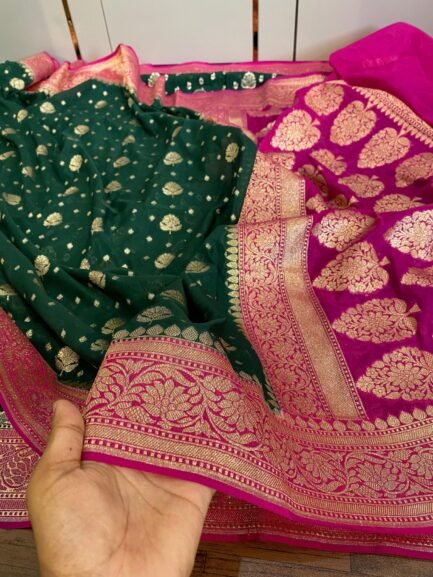Banaras khadi Katan Georgette Sarees