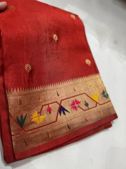 Premium Paithani Munga Soft Silk Sarees