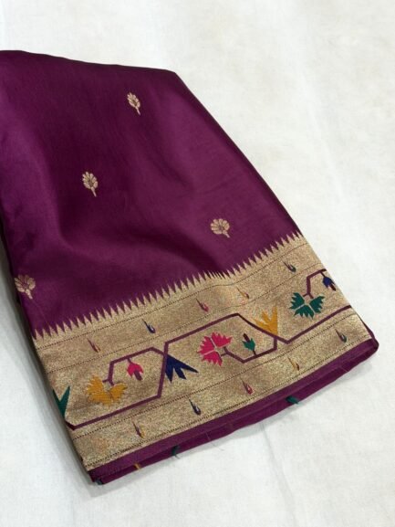 Premium Paithani Munga Soft Silk Sarees
