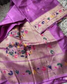 Premium Paithani Munga Soft Silk Sarees