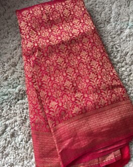 Pure Banaras Brocade Crape Silk Saree