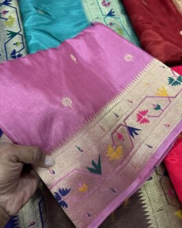Premium Paithani Munga Soft Silk Sarees