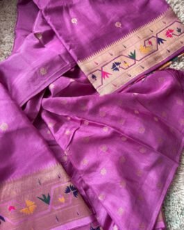 Premium Paithani Munga Soft Silk Sarees