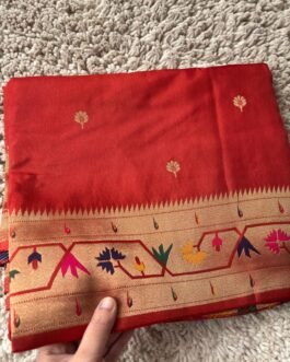 Premium Paithani Munga Soft Silk Sarees