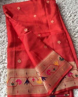 Premium Paithani Munga Soft Silk Sarees