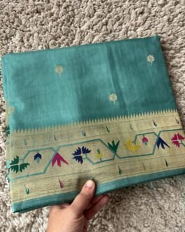 Premium Paithani Munga Soft Silk Sarees