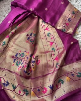 Premium Paithani Munga Soft Silk Sarees