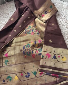 Premium Paithani Munga Soft Silk Sarees