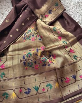 Premium Paithani Munga Soft Silk Sarees