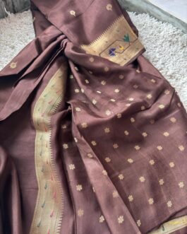 Premium Paithani Munga Soft Silk Sarees