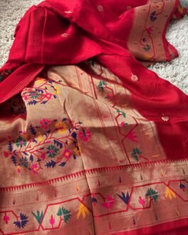 Premium Paithani Munga Soft Silk Sarees