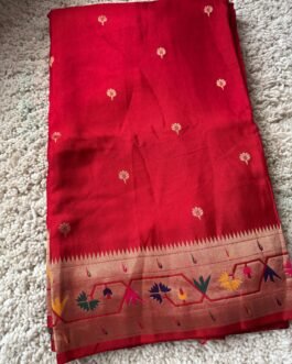 Premium Paithani Munga Soft Silk Sarees
