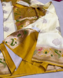 Premium Paithani Munga Soft Silk Sarees