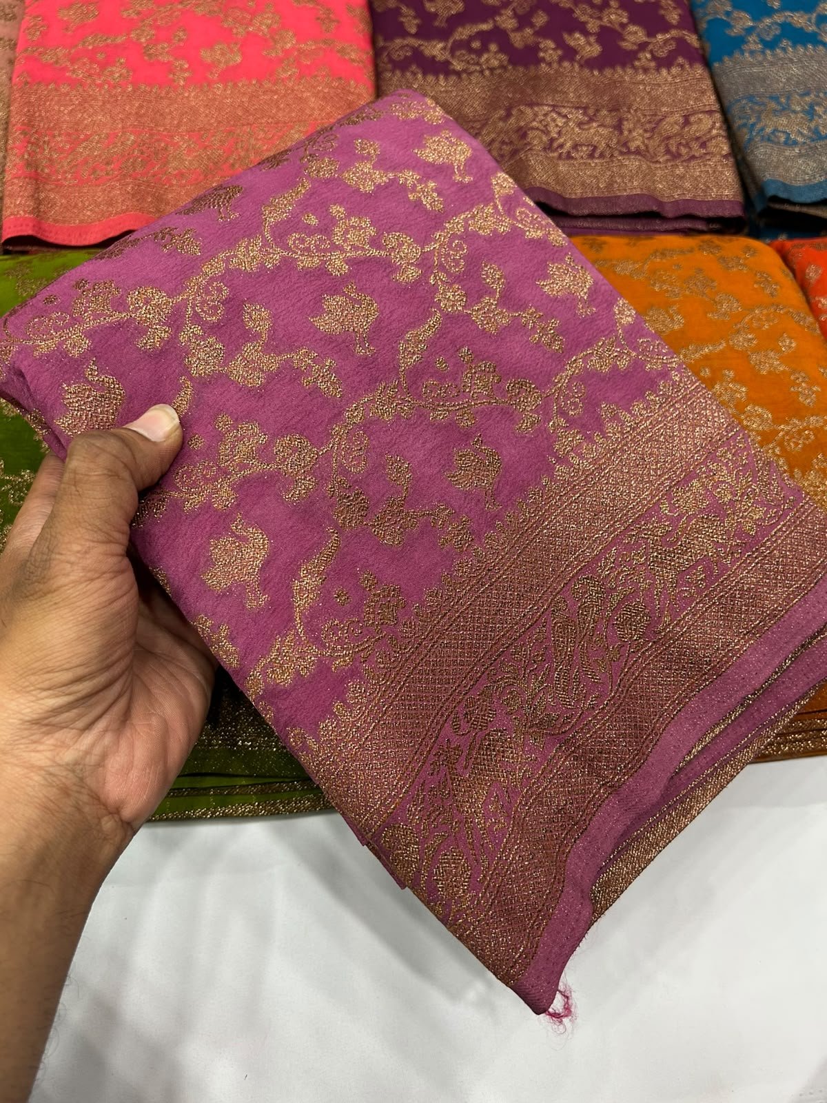 Banaras Kaddi Georgette Sarees